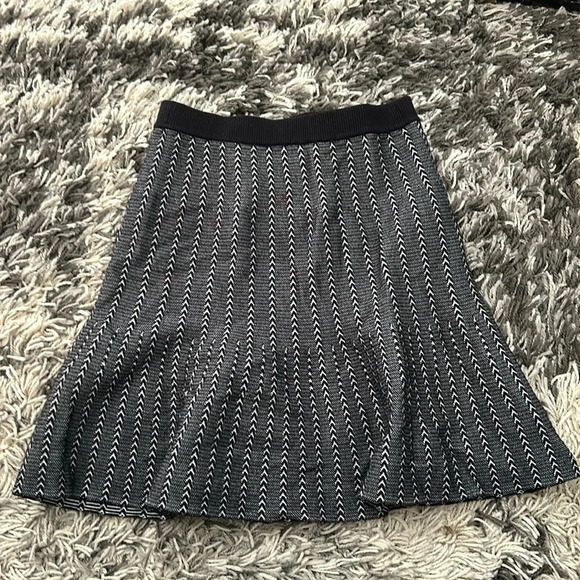 Gray and White Rachel Rachel Roy Patterned Skirt - Picture 1 of 5